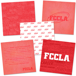 Image of FCCLA Scrapbook Paper - 5 Designs/Pack of 20 