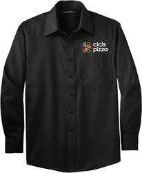 Image of Men's Long Sleeve BLACK Non-Iron Twill Shirt 