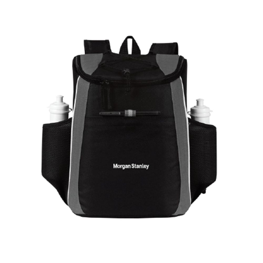 PEVA-Lined Backpack Cooler - Black/Gray primary image