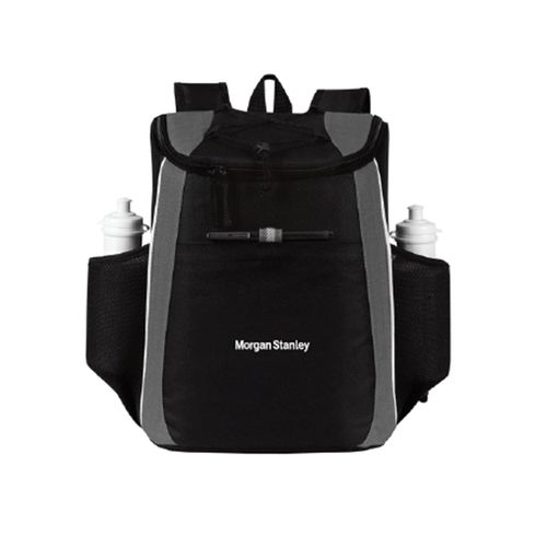 PEVA-Lined Backpack Cooler - Black/Gray image thumbnail