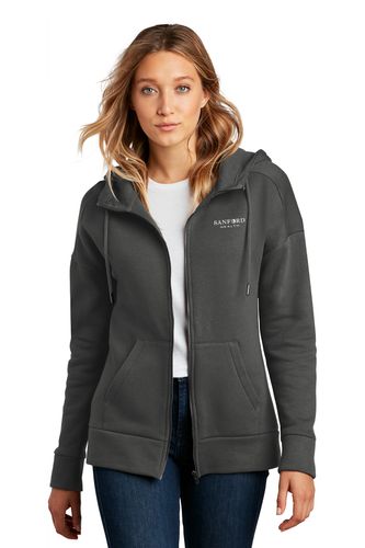 District Ladies Perfect Weight Fleece Drop Shoulder Full-Zip Hoodie image thumbnail