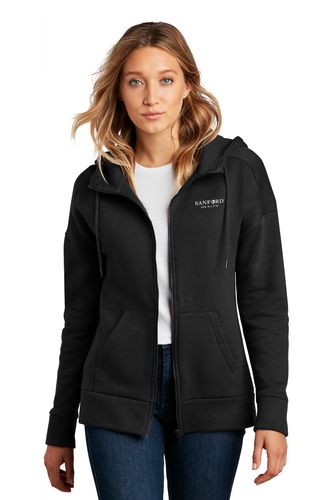 District Ladies Perfect Weight Fleece Drop Shoulder Full-Zip Hoodie image thumbnail