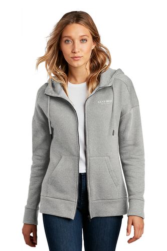 District Ladies Perfect Weight Fleece Drop Shoulder Full-Zip Hoodie image thumbnail
