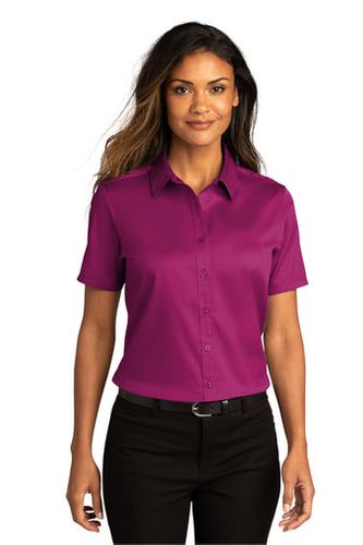 Port Authority® Ladies Short Sleeve SuperPro ™ React ™ Twill Shirt image thumbnail