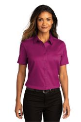 Image of Port Authority® Ladies Short Sleeve SuperPro ™ React ™ Twill Shirt