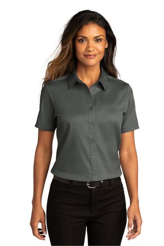 Port Authority® Ladies Short Sleeve SuperPro ™ React ™ Twill Shirt image thumbnail