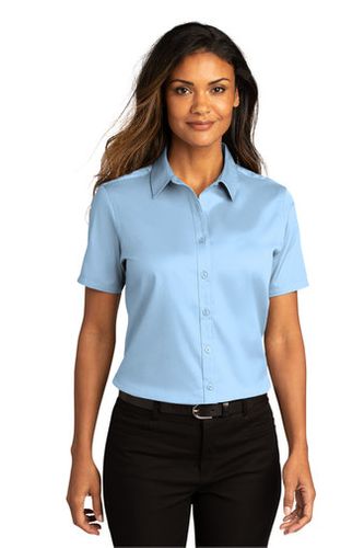 Port Authority® Ladies Short Sleeve SuperPro ™ React ™ Twill Shirt image thumbnail