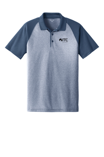 Sport-Tek PosiCharge RacerMesh Raglan Heather Block Polo. ST641 image thumbnail
