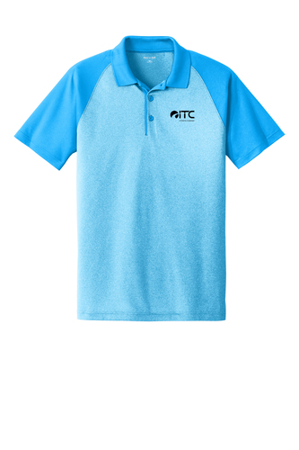 Sport-Tek PosiCharge RacerMesh Raglan Heather Block Polo. ST641 image thumbnail