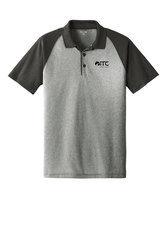 Image of Sport-Tek PosiCharge RacerMesh Raglan Heather Block Polo. ST641