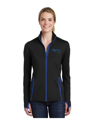 Sport-Tek Ladies Sport-Wick Stretch Contrast Full-Zip Jacket. LST853 image thumbnail