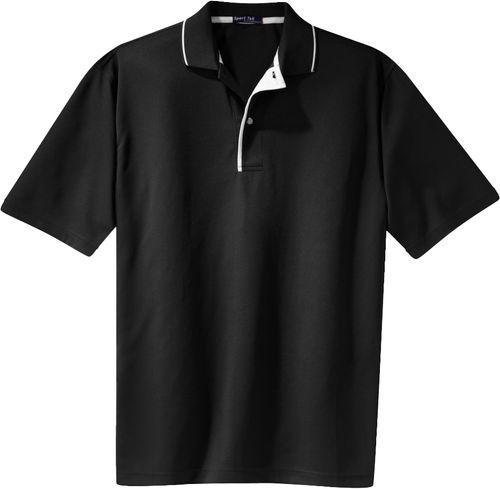 Sport-Tek® Dri-Mesh® Polo with Tipped Collar and Piping image thumbnail