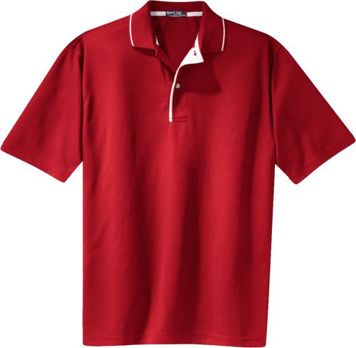 Sport-Tek® Dri-Mesh® Polo with Tipped Collar and Piping image thumbnail