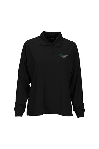 Women's Vansport Omega Long Sleeve Solid Mesh Tech Polo image thumbnail