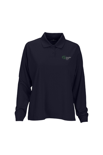 Women's Vansport Omega Long Sleeve Solid Mesh Tech Polo image thumbnail