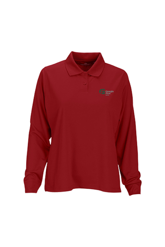 Women's Vansport Omega Long Sleeve Solid Mesh Tech Polo image thumbnail