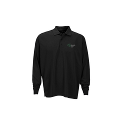 Image of Vansport Omega Long Sleeve Solid Mesh Tech Polo