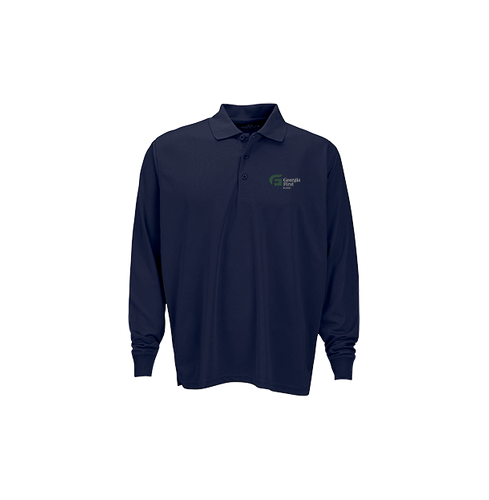 Vansport Omega Long Sleeve Solid Mesh Tech Polo image thumbnail