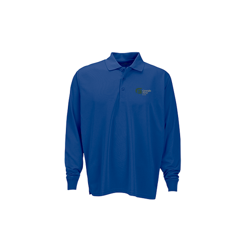 Vansport Omega Long Sleeve Solid Mesh Tech Polo image thumbnail
