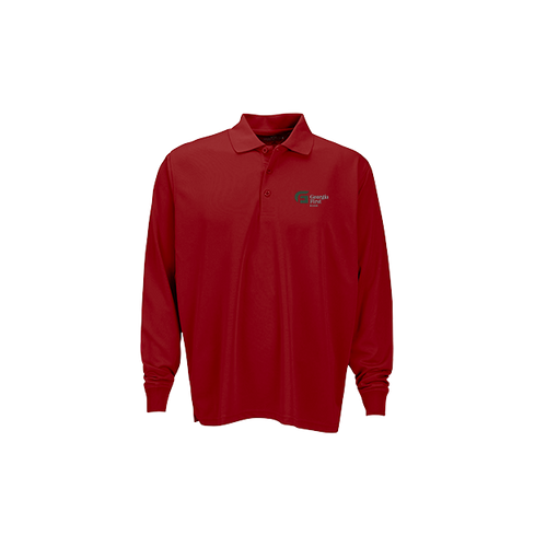 Vansport Omega Long Sleeve Solid Mesh Tech Polo image thumbnail