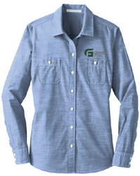 Image of Port Authority® Ladies Slub Chambray Shirt