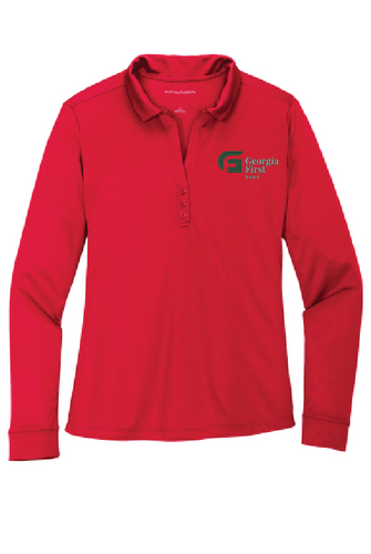 Port Authority ® Ladies Silk Touch™ Performance Long Sleeve Polo image thumbnail