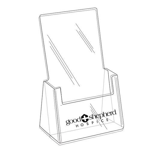 Clear Acrylic Brochure Holder for 4-1/8" Literature image thumbnail