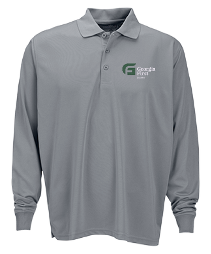 Vansport Omega Long Sleeve Solid Mesh Tech Polo image thumbnail