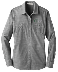 Image of Port Authority® Ladies Slub Chambray Shirt