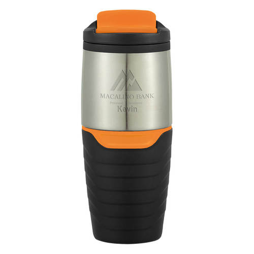 16 Oz. Stainless Steel Tumbler With Flip Lock Lid image thumbnail