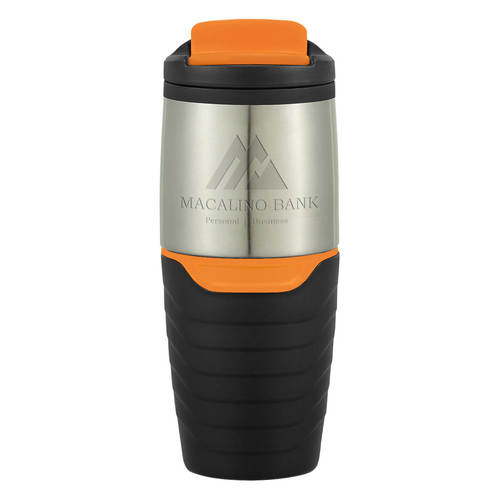 16 Oz. Stainless Steel Tumbler With Flip Lock Lid image thumbnail