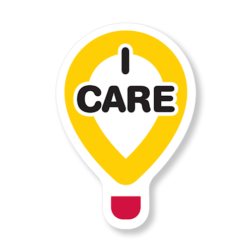 DECAL / I CARE BALLOON SHAPE image thumbnail