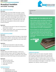 Image of Acoustical Insulation Data Sheet - pack of 25