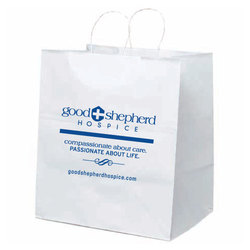 Image of White Kraft Brute Shopper Bag (14" x 15.5" x 10")