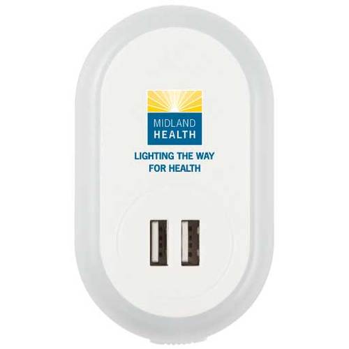 LED Nightlight w/Dual Port USB Adapter image thumbnail