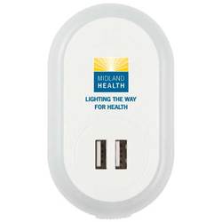 Image of LED Nightlight w/Dual Port USB Adapter