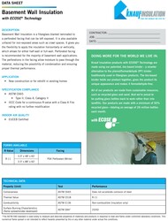 Image of Basement Wall Insulation Data Sheet - pack of 25