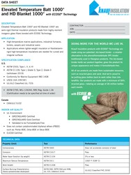 Image of ET Batt & HD Blanket Data Sheet - pack of 25