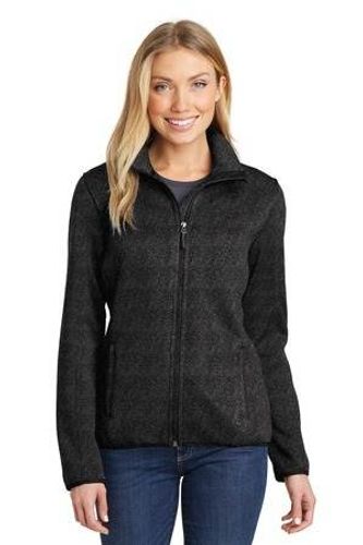 Port Authority Ladies Sweater Fleece Jacket. L232 image thumbnail