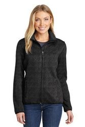 Image of Port Authority Ladies Sweater Fleece Jacket. L232