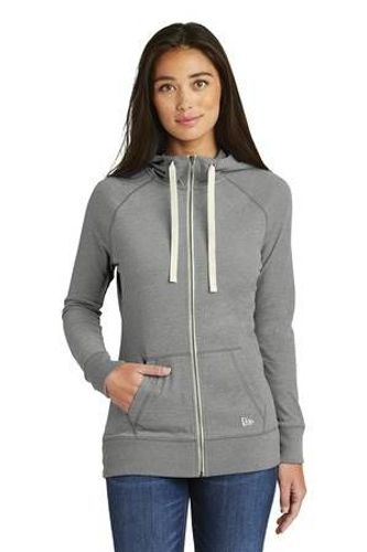 New Era Ladies Sueded Cotton Blend Full-Zip Hoodie. LNEA122 image thumbnail