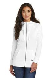 Image of New Era Ladies Sueded Cotton Blend Full-Zip Hoodie. LNEA122