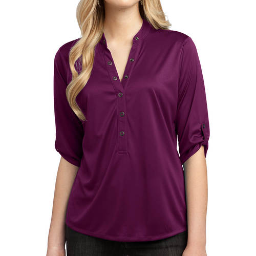 OGIO® Ladies' Crush Henley image thumbnail OGIO® Ladies' Crush Henley image thumbnail