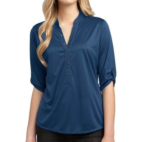 OGIO® Ladies' Crush Henley image thumbnail OGIO® Ladies' Crush Henley image thumbnail