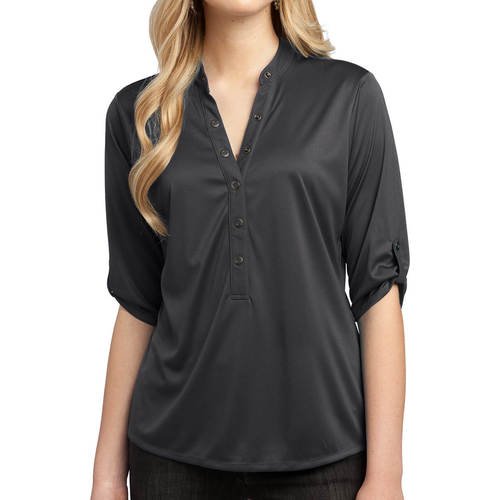 OGIO® Ladies' Crush Henley image thumbnail OGIO® Ladies' Crush Henley image thumbnail