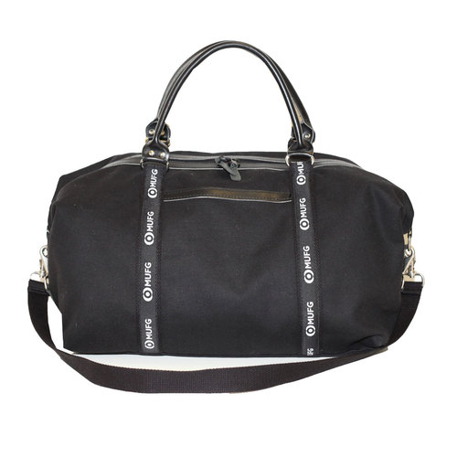 Saddle Bag - Black with Black/White Ribbon image thumbnail
