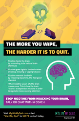 Image of My Life, My Quit Nicotine Hacks Your Brain Poster (No limit)