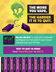 Image of My Life, My Quit Tobacco Target Tear-off Poster (No limit)