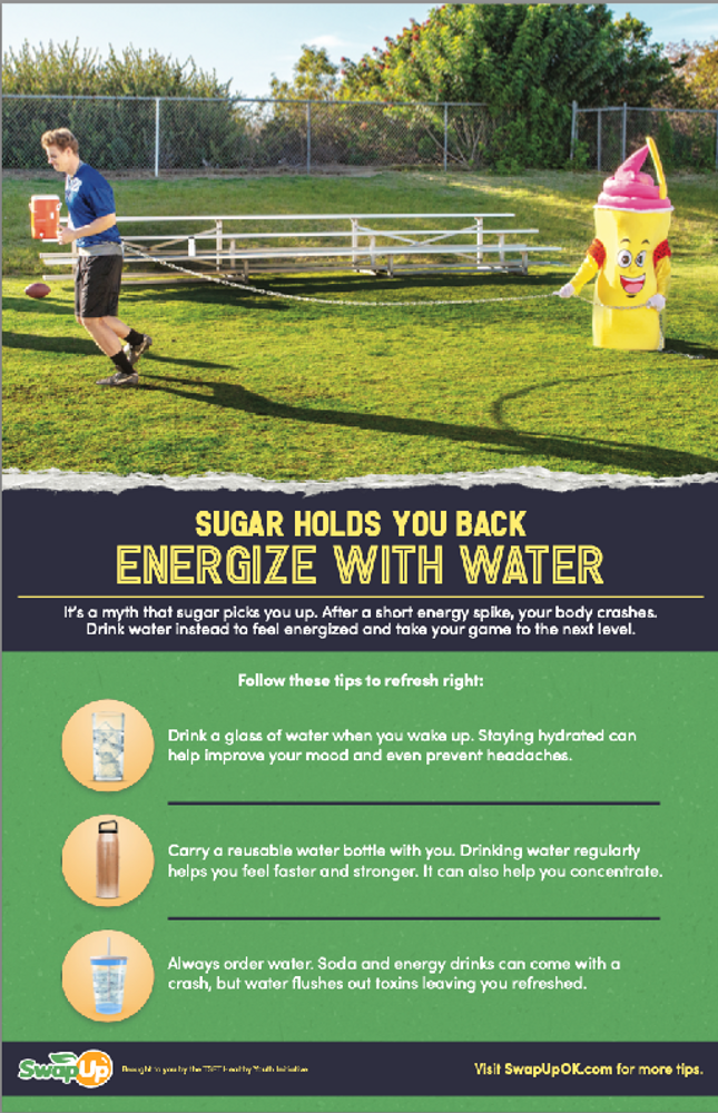 Youth Nutrition Poster – Energize with Water (No limit) primary image