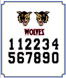 Image of Wolves Helmet Decal